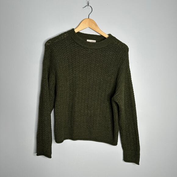 Universal‎ Thread Women's Pullover Crew Neck Knitted Olive Green Sweater Size XS - Picture 1 of 6